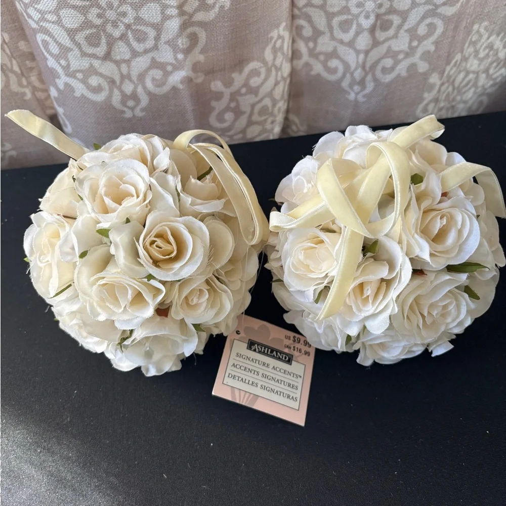 Cream Rose Pomander Balls by Ashland
